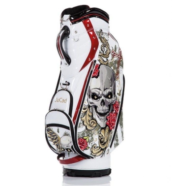 Luxe Jucad golftas wit met opdruk Luxe Jucad golftas wit met opdruk