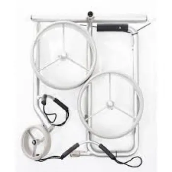 opgevouwen golftrolley van justar - zilver